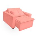 Ver imagem 5 de Poltrona Cama com Puff para Sala Confortavél Moderna Suede