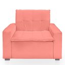 Ver imagem 4 de Poltrona Cama com Puff para Sala Confortavél Moderna Suede