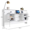 Ver imagem 5 de Cama Solteiro Articulada Horizontal 194cm Estante 4 Nichos Cor:Branco