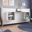 Ver imagem 2 de Cama Solteiro Articulada Horizontal 194cm Estante 4 Nichos Cor:Branco