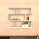 Ver imagem 1 de Nicho Zig Minimalista Branco Mdf Organizador Cozinha - Rufatto Decorações