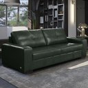 Ver imagem 1 de Sofá Decorativo 2 Lugares Turim 200cm Couro Verde G58 - Gran Belo