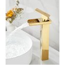 Ver imagem 2 de Torneira Misturado Banheiro Quadrada Alta T103-06l Dourado Luuk Young