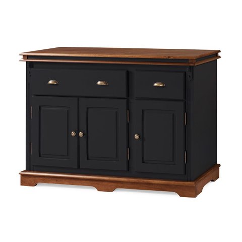 Balcão Buffet 3 Portas 2 Gavetas Manchester 2001 Linz Móveis - Preto/Imbuia