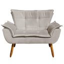 Ver imagem 5 de Kit 01 Namoradeira e 02 Poltronas Opala Suede Marrom Rato