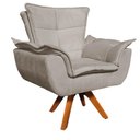Ver imagem 2 de Kit 01 Namoradeira e 02 Poltronas Opala Suede Marrom Rato