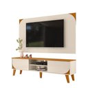 Ver imagem 6 de Home Theater Duna para TV até 65" 182cm MDP com Painel e Rack Off White Madetec