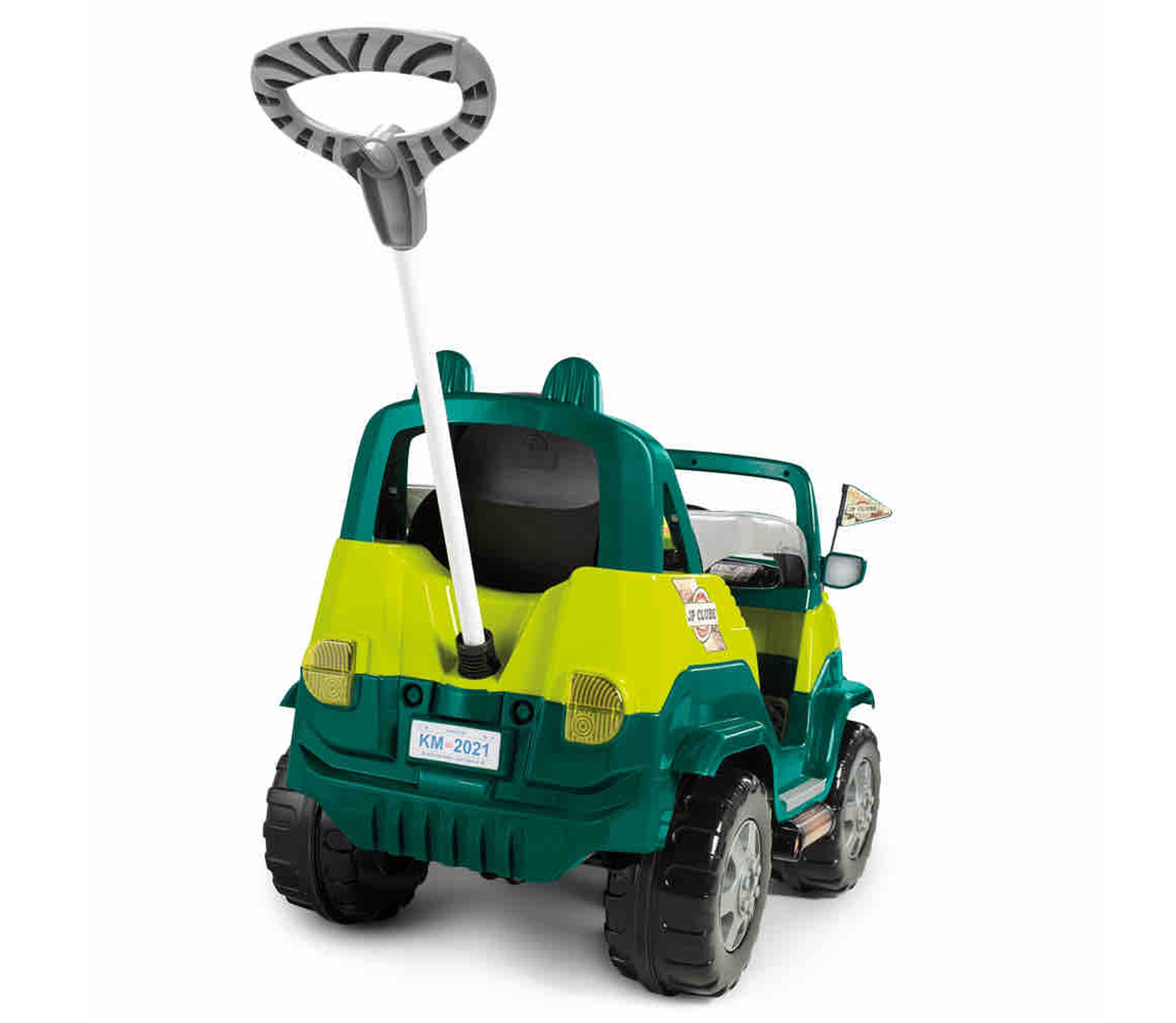 Carrinho Diipi Passeio Empurrador com Pedal Premium Criança Divertido Andador Cor Verde - 5