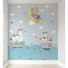 Papel de Parede ursinho Lua nuvem marinheiro mar M² PP109 - 1