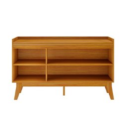 Aparador Buffet Moderno Compacto 3 Portas Ibiza Viero Mel/off White - 3