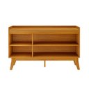 Ver imagem 3 de Aparador Buffet Moderno Compacto 3 Portas Ibiza Viero Mel/off White