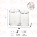 Ver imagem 3 de Porta Algodão Cotonete Organizador Porta Maquiagem Banheiro Pal-414 Pgb Porta Algodão 414