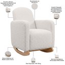 Ver imagem 3 de Poltrona de Amamentação com Balanço Orgânica Saori W01 Bouclê Cru - Lyam Decor