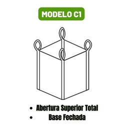 Saco Big Bag 1000 Kg 1m³ 90x90x120 Resistente Reforçado - 3