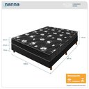 Ver imagem 3 de Cama Box Preta + Colchão Viúva Castelar Preto Espuma D33 Bordado 128x188x57cm