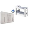 Colchão Orthocrin (2un) + Guarda Roupa Bari + Beliche Bia Branco - 1