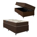 Ver imagem 1 de Cama Box Baú Solteiro Colchão Espuma D33 Marquês 88x188x60cm Marrom -Suporta até 90kg Por Pessoa