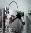 Ver imagem 4 de Suporte Secador Cabelo Ajustavel Espelho Articulavel Banheiro Quarto Academia Hotel Casa Portatil Pa