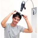 Ver imagem 6 de Suporte Secador Cabelo Ajustavel Espelho Articulavel Banheiro Quarto Academia Hotel Casa Portatil Pa