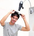 Ver imagem 6 de Suporte Secador Cabelo Ajustavel Espelho Articulavel Banheiro Quarto Academia Hotel Casa Portatil Pa