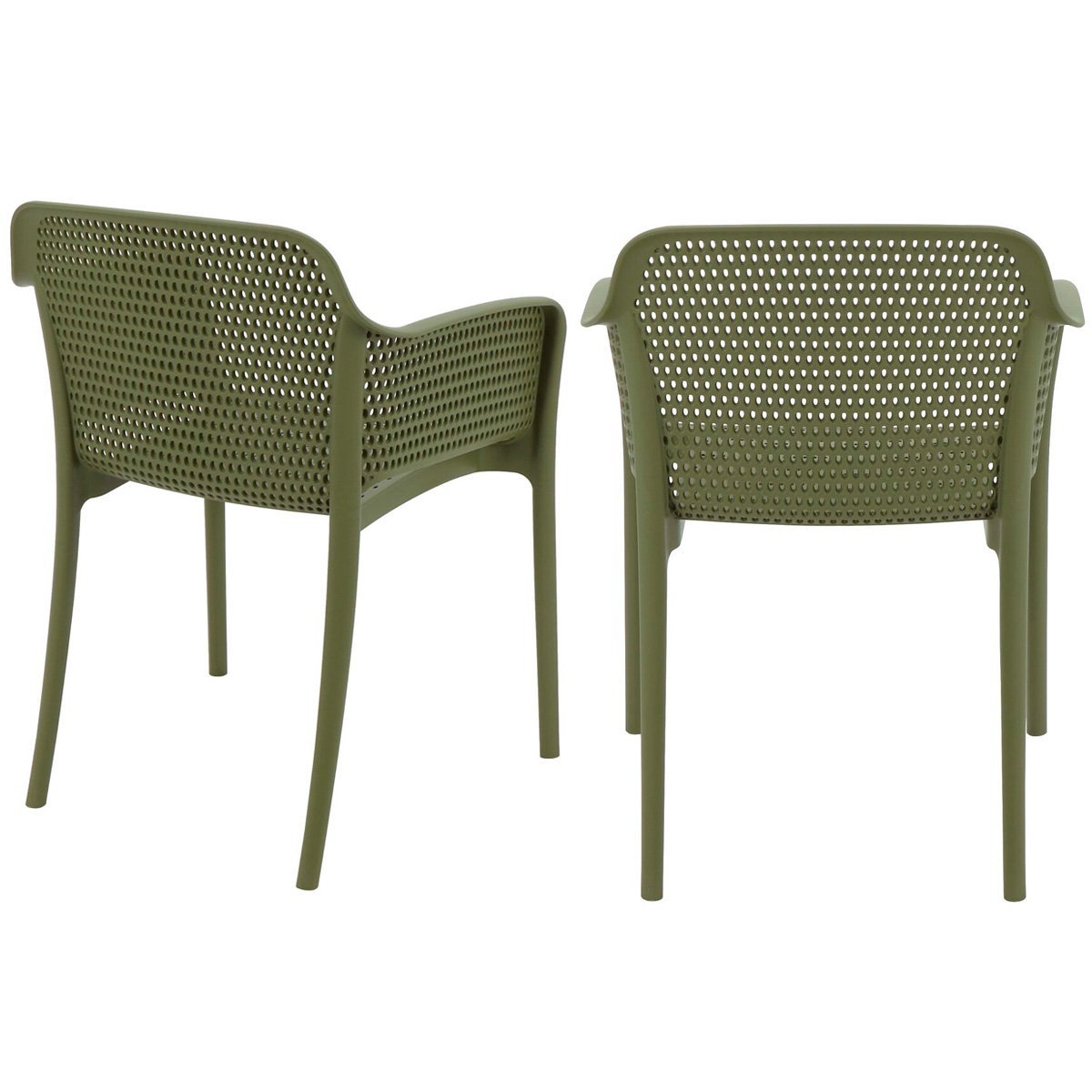 Conjunto 4 Cadeiras de Plástico em Polipropileno com Fibra de Vidro Gabriela - Tramontina - Verde Ol - 2