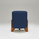 Ver imagem 6 de Puff Decorativo Eloah Redondo Assento Extra para Sala Quarto Suede Pufe com Pés de Madeira