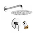 Ver imagem 1 de Kit Ducha Redonda 20cm Slim + Registro Monocomando para Ducha Completo de 1/2 com Acabamento Cromado