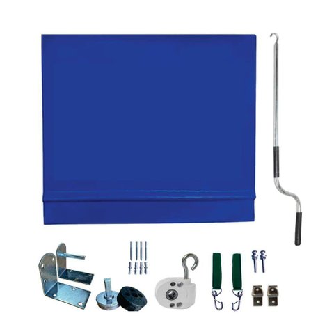 Toldo Cortina Azul - 2,70m X 1,90m - Kit Completo