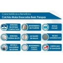 Ver imagem 4 de Conjunto Box Baú King: Colchão Espuma Paropas Molas Ensacadas Basic + Base Crc Suede Clean (