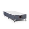 Cama Box Castor Solteiro Suede Cinza 88x188x27cm - 1