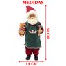 Boneco Papai Noel Fabrica Brinquedos Construtor Enfeite 30cm - 4