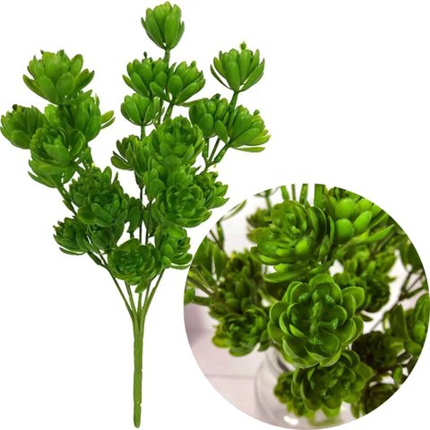 Kit 8 Planta Artificial Broto Suculenta Flor Arranjo 30cm