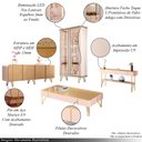 Ver imagem 2 de Conjunto 1 Cristaleira 1 Buffet 1 Mesa de Centro e 1 Aparador Évora/saluti/cadenza/vivant Off White/