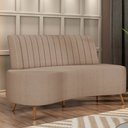Ver imagem 2 de Sofá 2 Lugares Living 160cm Pé Palito Maraú Bouclê Creme K01 - D'Rossi