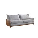 Ver imagem 2 de Conjunto Living 4 Lugares Sofá Poltronas Dubai Cinza
