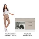 Ver imagem 6 de Balcão de Pia Cozinha 1 Porta e 2 Gavetas (com Tampo) Branco/crema Agata Madesa