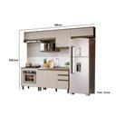 Ver imagem 2 de Cozinha Modulada Connect 8 Peças 5 Aéreos + 2 Balcões + 1 Complemento C5p68 Duna Cristal2 Aéreos