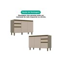 Ver imagem 4 de Cozinha Modulada Connect 8 Peças 5 Aéreos + 2 Balcões + 1 Complemento C5p68 Duna Cristal2 Aéreos