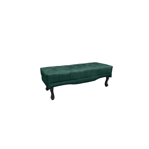 Recamier Calçadeira Decorativo Vicenza 1,60 Cm Veludo Verde - Montanaris Decor