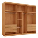 Ver imagem 5 de Guarda-Roupa Casal 100% MDF com 6 Portas e 6 Gavetas 273cm Multimóveis CR35530 Madeirado