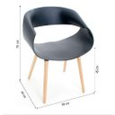 Ver imagem 4 de Kit 4 Cadeiras de Jantar Onda Preta Poltrona Confortável Grande White Arrow