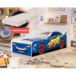 Cama Infantil Carro Mcqueen Crianças com Colchão D20 - 2