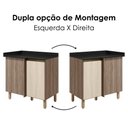 Ver imagem 5 de Balcão Canto Reto com Tampo 1 Porta MDF 89 cm Kali 1222722 Carvalho Toq Bianco Nicioli