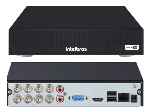 Kit 6 Cameras Full Hd 1080p Ir 20 Mts Vhl 1220b Intelbras, Dvr 8 Canais Intelbras, Hd 500gb, Cabo, F - 5