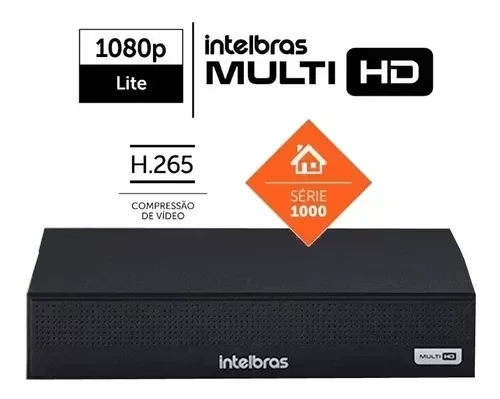 Kit 6 Cameras Full Hd 1080p Ir 20 Mts Vhl 1220b Intelbras, Dvr 8 Canais Intelbras, Hd 500gb, Cabo, F - 2