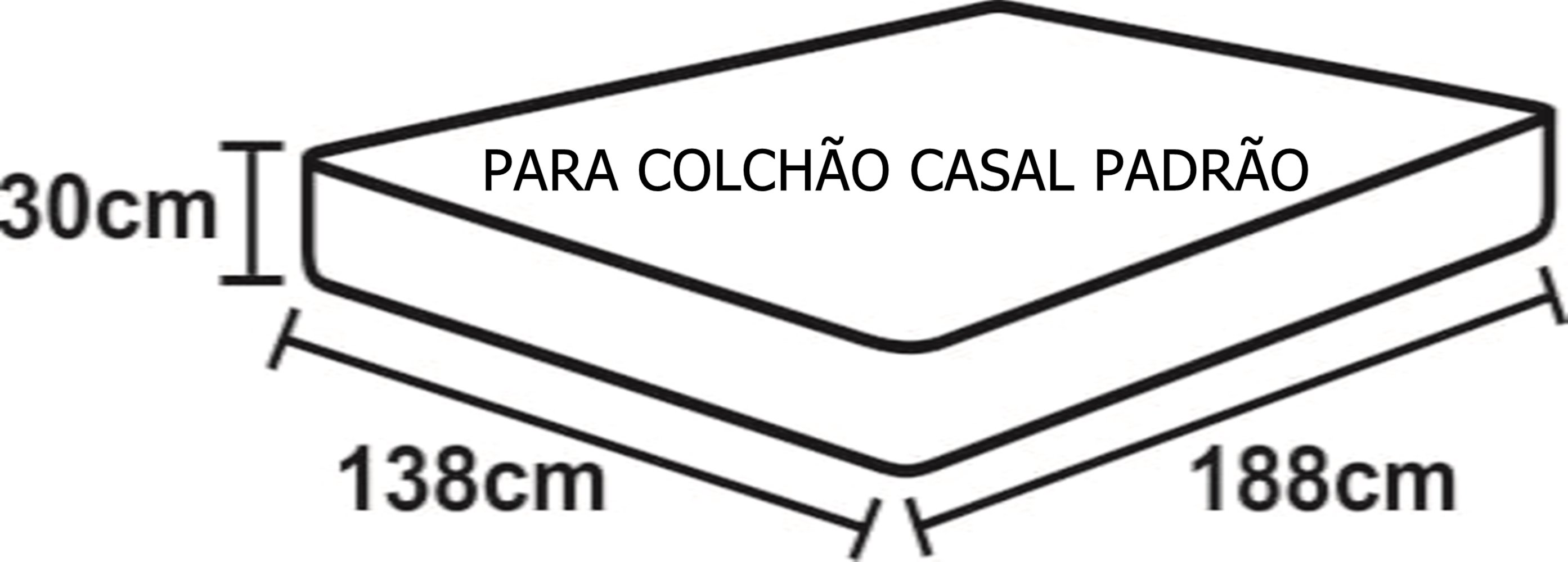 Lençol Casal Padrão Tamanho 4 Peças 200 Fios Imperial Branco - 5