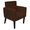 Kit 2 Poltronas Estofada Decorativa para Quarto Closet Dalila Suede Marrom - DL Decor - 3
