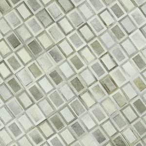 Tapete de Couro Legítimo Geométrico - 2.05x3.05 - Tons de Cinza Claro e Médio - 250724181718