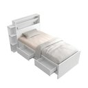 Ver imagem 2 de Cama de Solteiro Isa com Gaveteiro Lateral com Colchão D23 para Dormitório Juvenil - Branco