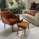 Ver imagem 2 de Puff Capitonê Luxo em Sued Premium